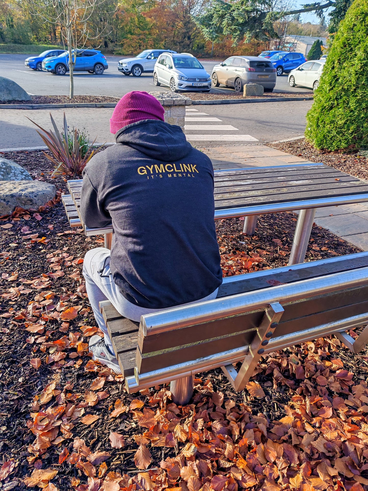 GymClink Heavyweight Black Hoodie | Gold Embroidered Gym Hoodie