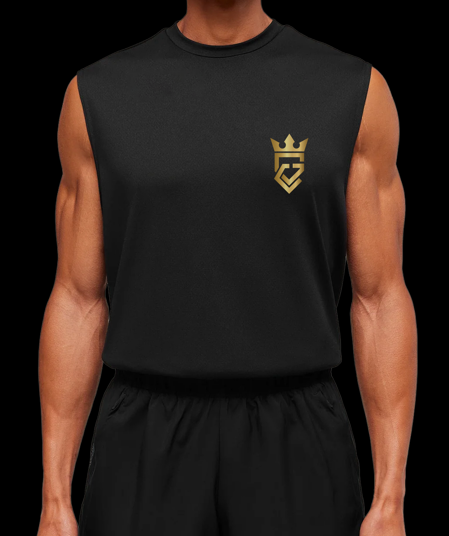 GymClink sleeveless T-shirt Left crest.