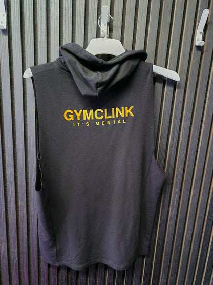 GymClink black sleeveless hoodies