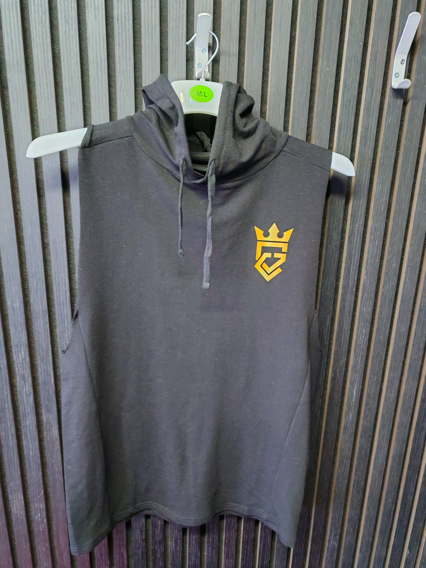 GymClink black sleeveless hoodies