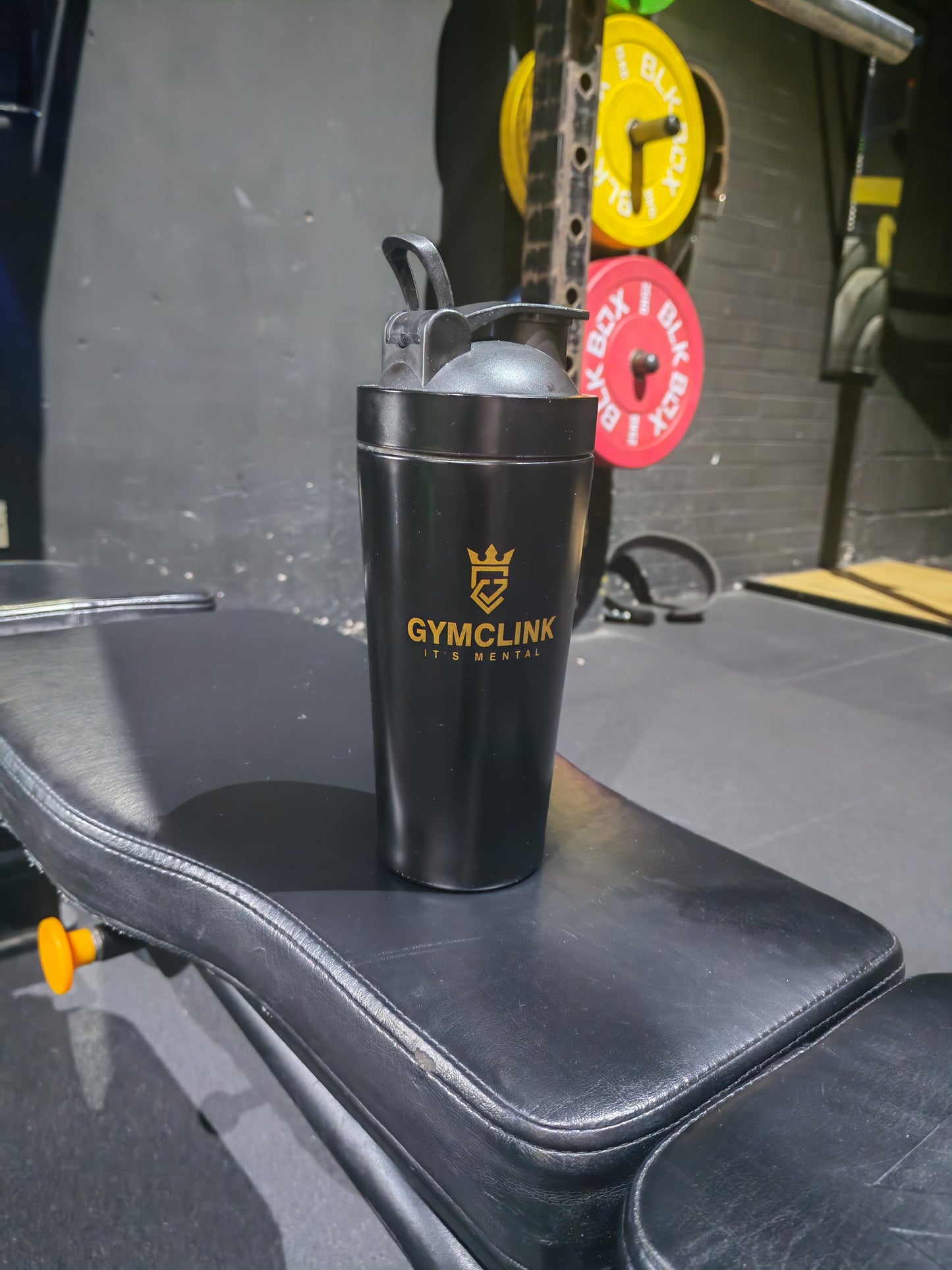 750ml Steel GymClink Shaker – Leak-Proof Protein Bottle | Black & White | Durable & BPA-Free