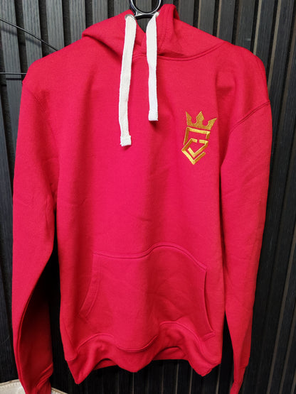 GymClink Hoodie lightweight Cherry Red Embroidered logo