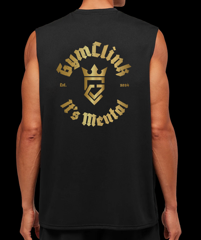 GymClink sleeveless T-shirt Left crest.