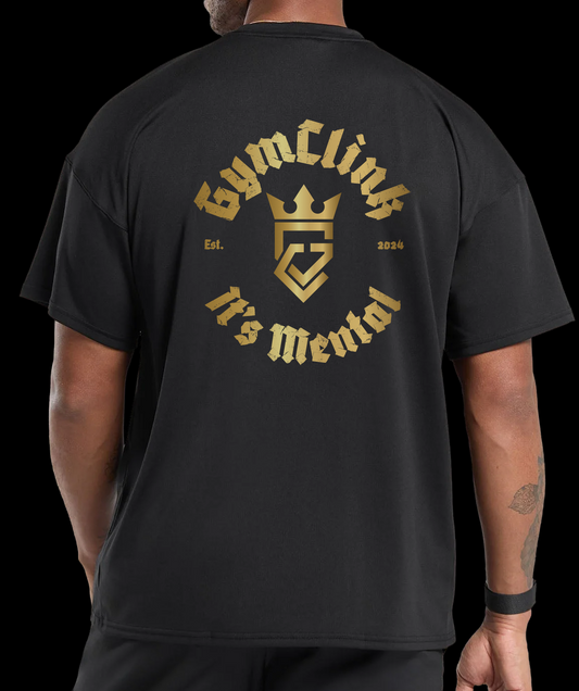 GymClink Black & Gold Gothic T-Shirt
