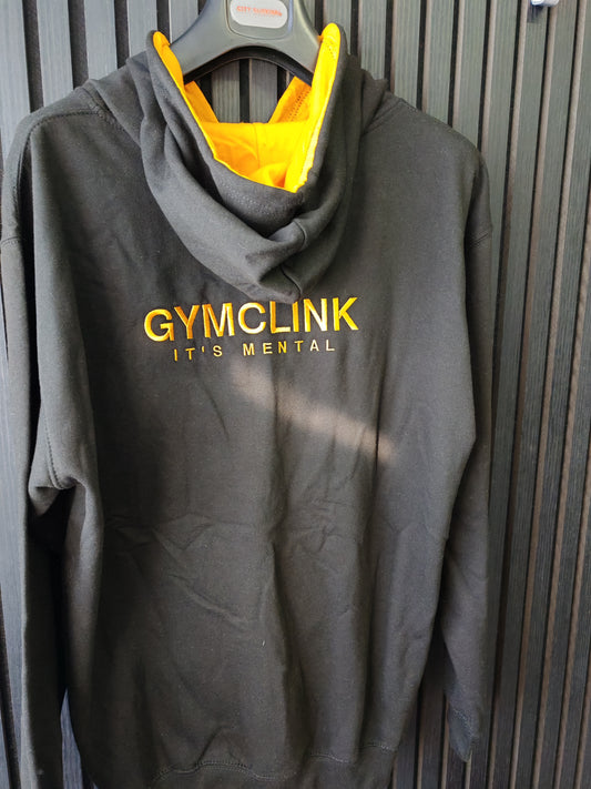 GymClink Jet Black & Gold Hoodie