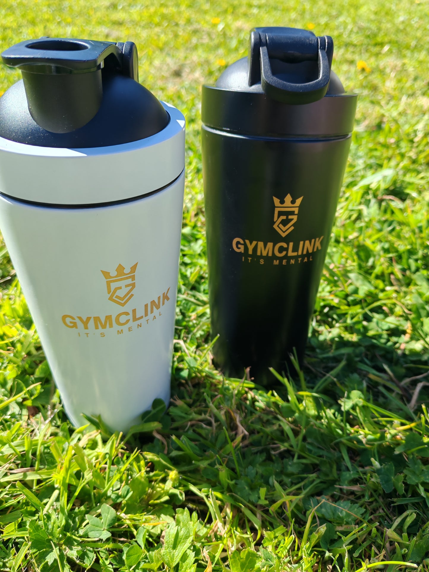 750ml Steel GymClink Shaker – Leak-Proof Protein Bottle | Black & White | Durable & BPA-Free