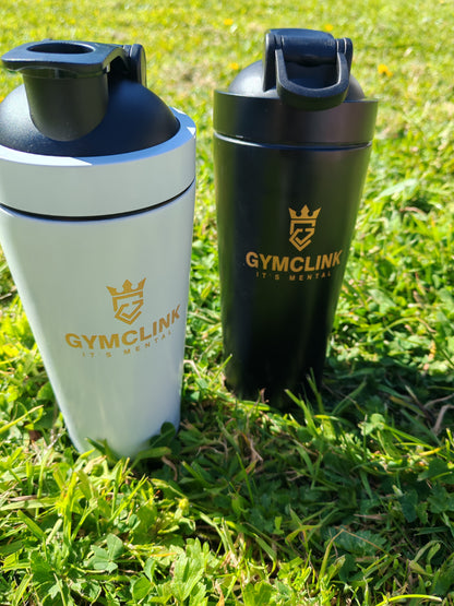 750ml Steel GymClink Shaker – Leak-Proof Protein Bottle | Black & White | Durable & BPA-Free