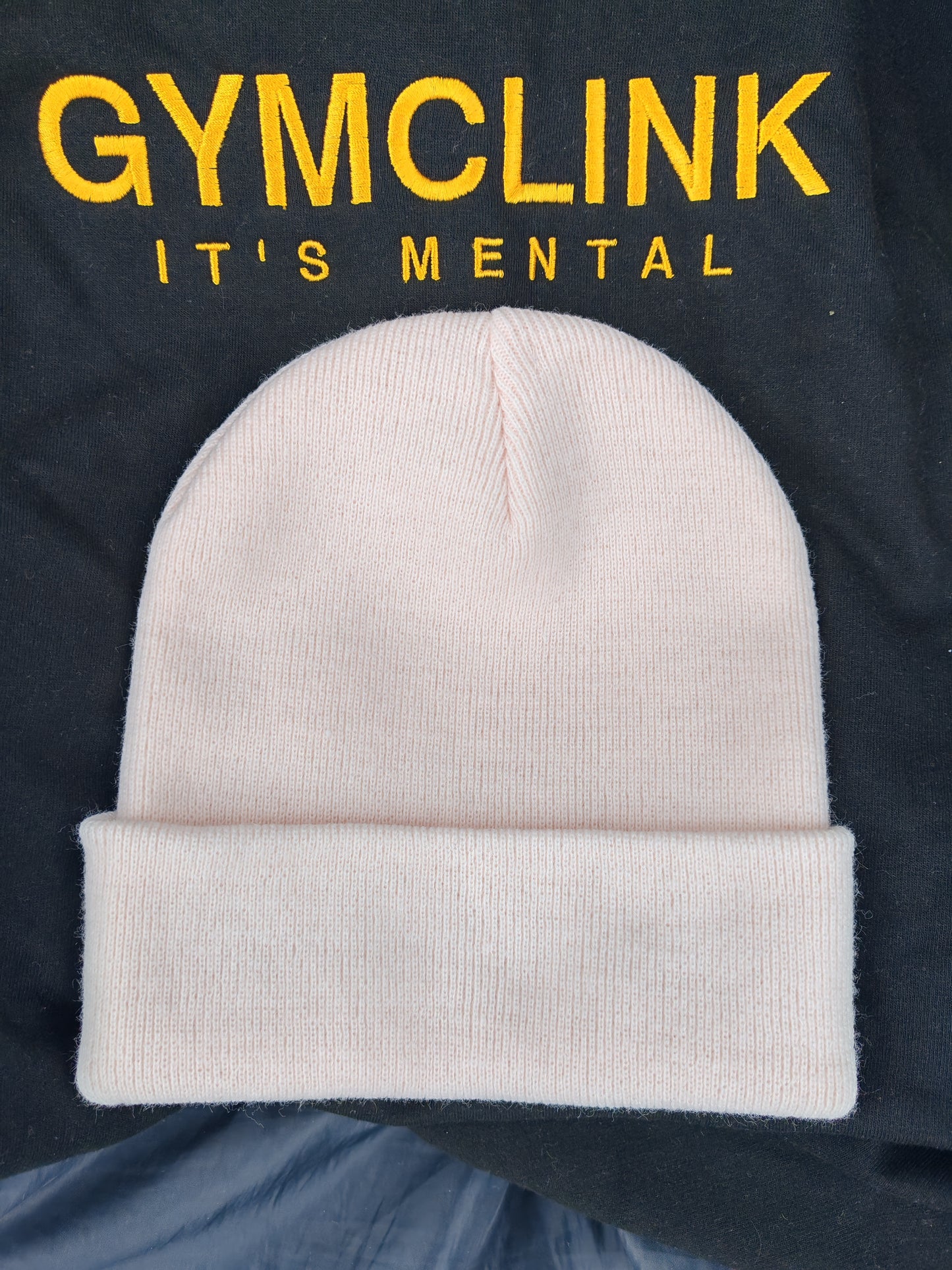 Light pink GymClink Beanie